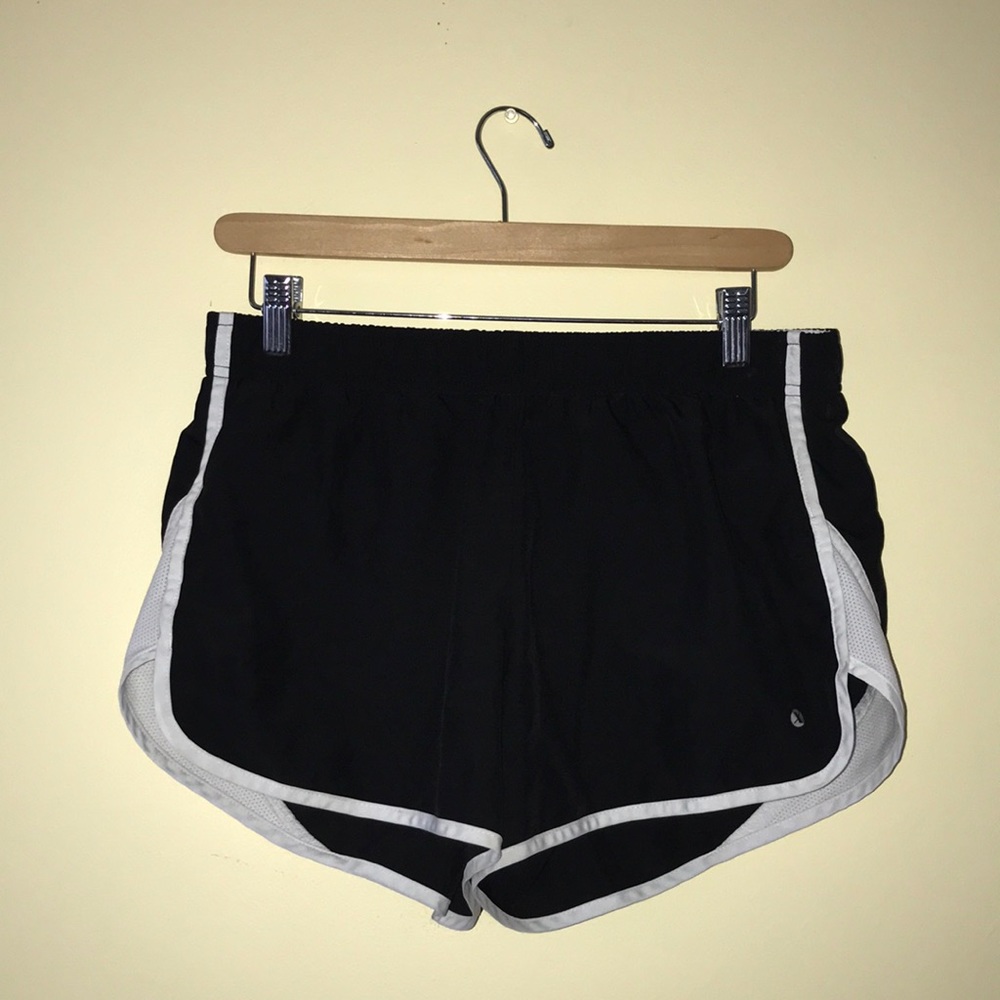 Black and White Xerison Athletic Shorts